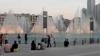 Burj Dubai Khalifa Fountain 'Time to Say Goodbye' At Day