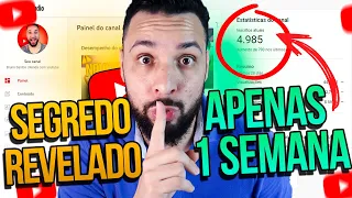 [1000 Inscritos e 4000 horas] Aplique esta ESTRATÉGIA e CRESÇA seu CANAL do YOUTUBE em UMA SEMANA!