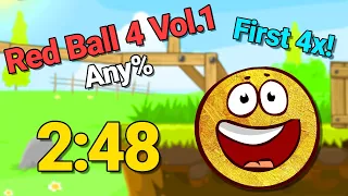 Red Ball 4 Vol.1 Former World Record Speedrun in 2:48 | The First 4x