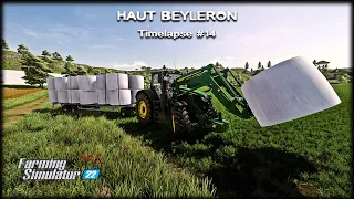 Selling SILAGE bales, harvesting SOYBEANS, rolling grass field | Haut-Beyleron | FS 22 | Episode 14