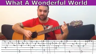 Fingerstyle Tutorial: What A Wonderful World - Guitar Lesson w/ TAB