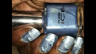 Deep Blue Sea Jelly Sandwich Mani  DIY Nail Tutorial