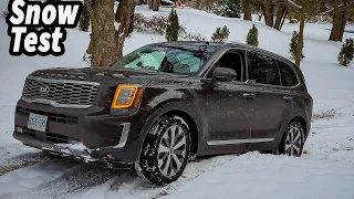 2020 Kia Telluride SX | How Good Is The Kia Telluride In Snow? Snow Drive Mode ON