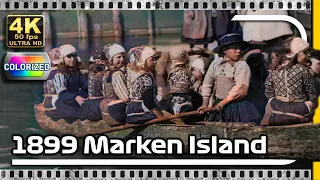 [High Quality] 1899 - Marken Island Fishing village Life 🇳🇱 [Colorized Restoration 4k 50fps]