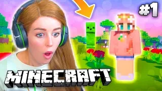 My FIRST time ever playing Minecraft... IT'S SO SCARY?! 😰