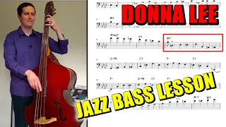 Walking Jazz Standards #21 - "Donna Lee" | Double Bass Lesson