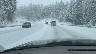 1990 Audi V8 Quattro Snow Driving