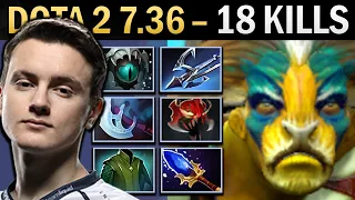 Elder Titan Gameplay Miracle with 18 Kills and Skadi - Dota 7.36