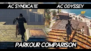 AC Odyssey (2018) "PARKOUR COMPARISON" VS AC Syndicate (2015) | How smooth parkour looks ?