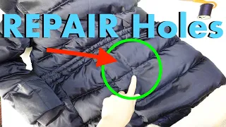 How to Fix Hole in Winter Puffer Jacket - sewing tips | sewing hacks | sewing holes in clothes