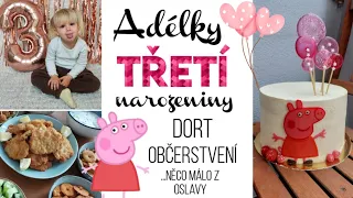 Adélky 3.narozeniny | dort • pohoštění • oslava 🍭