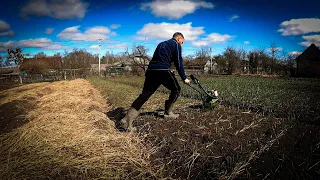 Взяв Мотокультиватор і Пішов обробляти Часник:Перші Роботи в полі 2024