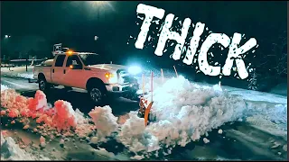 A Night of PLOWING HEAVY snow   4K