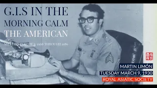 Lecture: 'G.I.s in the Morning Calm: The American military in Korea, 1968 ~ 1986 - by Martin Limon