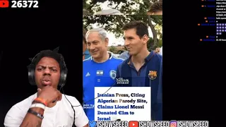 IShowSpeed Reacts To Messi Supporting Israel And Ronaldo Supporting Palestine