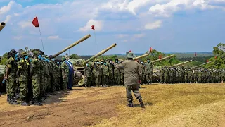 MUSEVENI personally leads UPDF firing drills at Kaweweta military training school- warfare skills