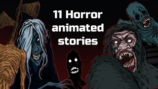 11 Horror Animated Stories. (Creepy Compilation January 2019 - May 2020. Animation)