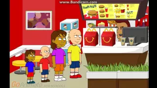 Caillou's kids go to McDonald's and they got happy meal and Caillou and Dora got Coffee