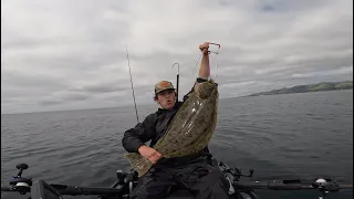 Two 40-inch halibut in one day!!! (kayak)