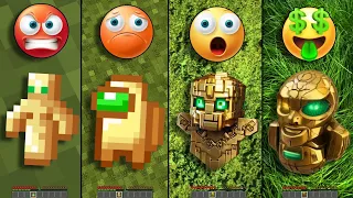 totem of undying with different emoji in Minecraft be like