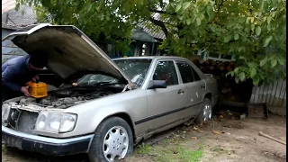 Pornire motor la Mercedes Benz abandonat