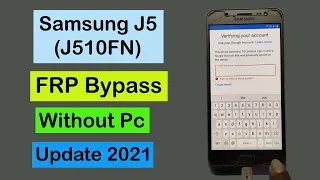 Samsung J5 (J510FN ) Android 7.1.1 FRP Bypass | Google Account Unlock Samsung J5 J510FN Without Pc