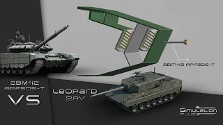 T-72B Vs Leopard 2AV | Armour Piercing Simulation