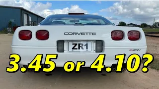 C4 ZR-1 axle ratio DEBATE!  3.45 vs. 4.10 rear gears