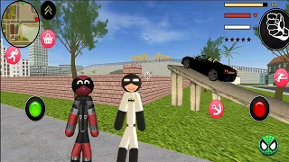 Batman Spider Stickman Rope Hero Gangster crime #3 - Android Gameplay