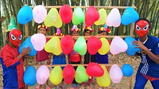 outdoor fun with Flower Balloons and learn colors for kids by I kids Episode -45.