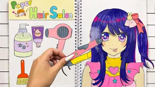 [🐾paper diy🐾] Paper Hair Salon💇 How to fix hair Oshi no Ko 종이놀이 ASMR