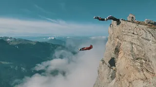 Wingsuit BASE jump with Jokke Sommer & friends.