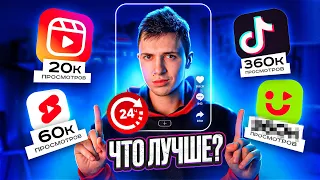 ЧТО ДАСТ БОЛЬШЕ ПРОСМОТРОВ ЗА 24 ЧАСА: TIKTOK vs INSTAGRAM REELS vs YOUTUBE SHORTS vs NUTSON