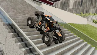 CARS VS STAIRS | BEAMNG DRIVE - 9