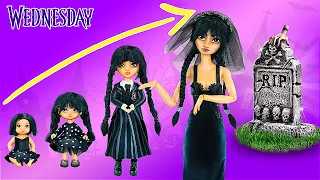 Wednesday Addams Growing Up! 30 Hacks for Dolls