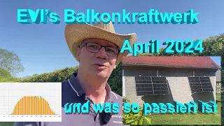 Evi´s Balkonkraftwerk - Ertrag, Eigenverbrauch April 2024