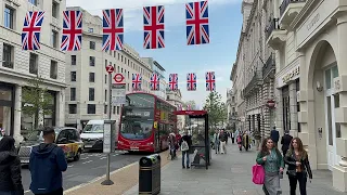 London Walk | Oxford Street to Buckingham Palace | Central London Street walking Tour | 4K HDR