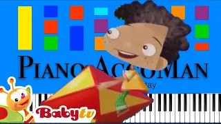 BabyTV - My New Balloon Slow EASY Medium 4K Piano Tutorial