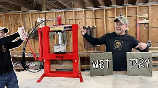 The TRUTH About Dry Pour vs Wet Pour Concrete!! Strength Test - You WON'T Believe the results!!