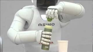 ASIMO Robot Demo 6/9: Performing Tasks Using Arms and Multi-Fingered Hands