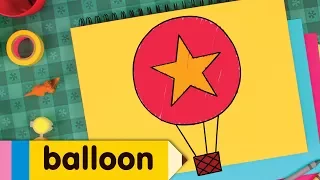 How To Draw A Hot Air Balloon | Simple Drawing Lesson for Kids | Step By Step