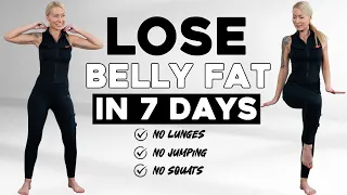 LOSE BELLY FAT in 7 Days 30 MIN Standing Abs Workout - No Squat, No Lunge, No Jumping,Knee Friendly