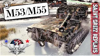 WoT M53/M55 Gameplay ♦ Skilled 5.2k Dmg ♦ SPG Arty Review