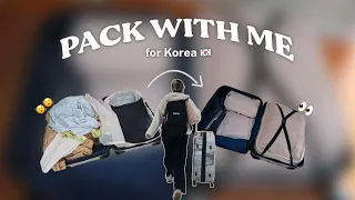 PACK WITH ME TO KOREA | everything im bringing in a carryon & backpack only! ✈️🧳