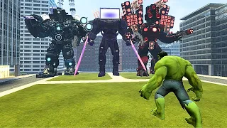 TITAN CAMERAMAN VS HULK AND SKIBIDI TOILET In Garry's Mod!