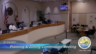 Planning and Zoning Commission Meeting - 01/20/2021 - 6:00 p.m.