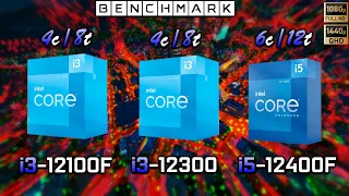 Intel i3 12100F vs i3 12300 vs i5 12400F // Benchmark // Test in 7 Games