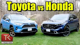 2023 Toyota RAV4 Hybrid vs Honda CR-V Hybrid - Which Fuel-Sipping Crossover is Best?