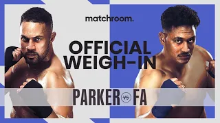 Joseph Parker vs Junior Fa weigh-in