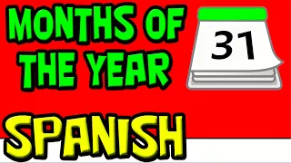 Learn the MONTHS of the Year in SPANISH (Repeat after Me for Kids)